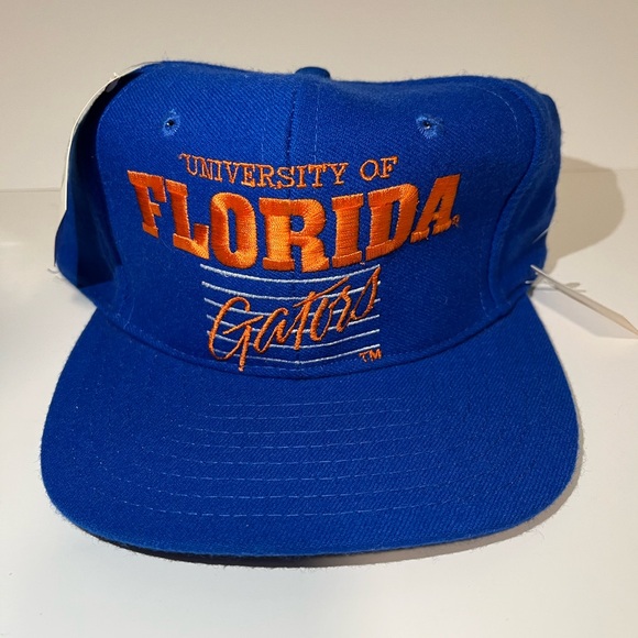 Vintage 90s University of Florida Gators Logo Snapback Hat Signatures Brand NWT - Picture 1 of 9